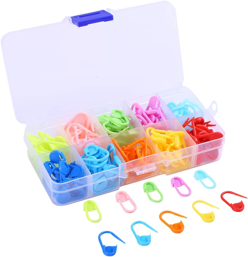 Pattern Marker Clips Kinvac 150 Piece Crochet Stitch Marker,Knitting Crochet Locking Stitch ...