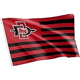Desert Cactus San Diego State University SDSU Flag - 3 x 5 Feet Aztecs Banner, Indoor/Outdoor Durable Fabric, 100% Polyester Design (Style Nation)