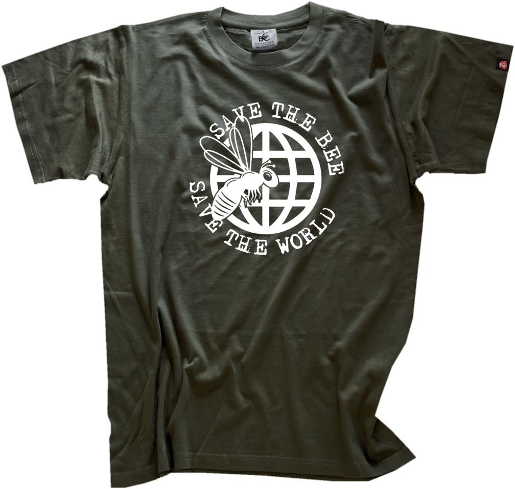 Shirtzshop Men's Bee-Save The World-Imker Bienen Honig T-Shirt