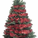 40 Ft x 2.5 Inch Classic Tinsel Christmas Garland - Red
