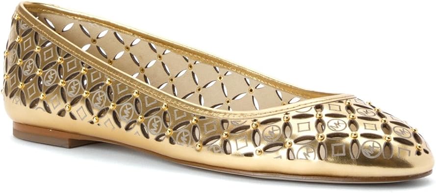 black and gold ballet flats