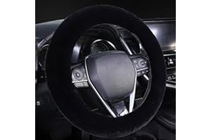 Universal Fiber Plush Steering Wheel Cover, for Winter Warm car Accessories, Plush Steering Wheel Cover for Women and Girls a