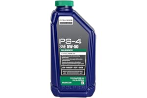 Polaris PS4 All-Season 4 Cycle 5W50 Full Synthetic Motor Oil for Specific RANGER, GENERAL, RZR, Sportsman, Scrambler Models With 4 Stroke Engine, PS-4 Oil for UTV SxS ATV, 1 Quart, Qty 1-2876244