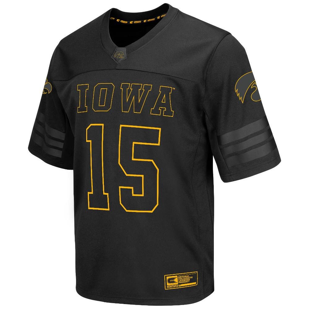 Mens NCAA Iowa Hawkeyes Football Jersey (Black)