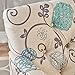 Medford | Floral Fabric Club Chair w/Nailhead Accents | in White and Blue