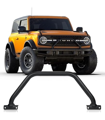 Rough Country Bull Bar / Nudge Bar For 2021-2025 Ford Bronco – Fits Standard Bumper, LED Light Ready