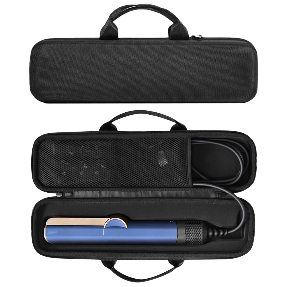 Travel Case for Dyson Airstrait HT01 Hair Straightener Travel Storage Bag, EVA Hard Shell Dyson Airstrait Storage Case, Shockproof Traveling Bag with Mesh Pocket for Dyson Airstraits HT01 Straightener