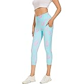 RAYPOSE Womens Workout Capri Leggings for Women with Pockets Plus Size Basic Pants Yoga Gym Casual Summer