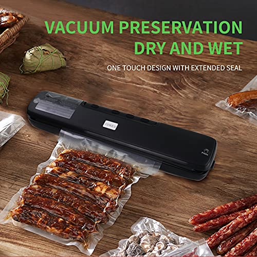 Vacuum Sealer Machine, Automatic Food Saver Machine Air Sealing System with Hose &15 Bags, Dry & Moist Food Modes