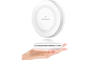HATHEPHS Smoke Detector Carbon Monoxide Detector Combo, 10 Year Battery Fire & CO Alarm with Large Test/Silence Button, Adhesive & Screws Included