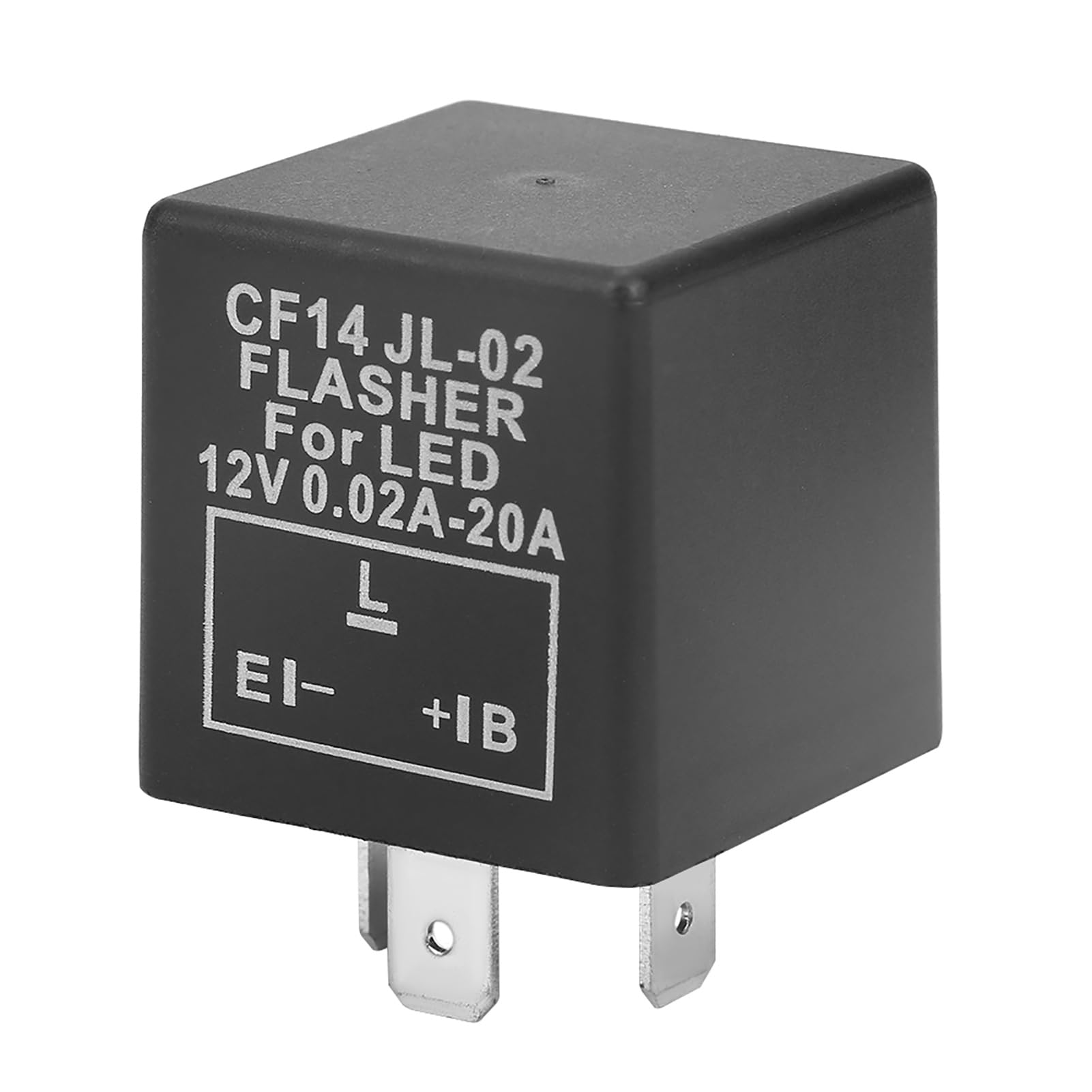 Adjustable 3 Pin CF14 LED Flasher Relay Short Shell Indicator for Car and Motorcycle Turn Signal Lighting Systems