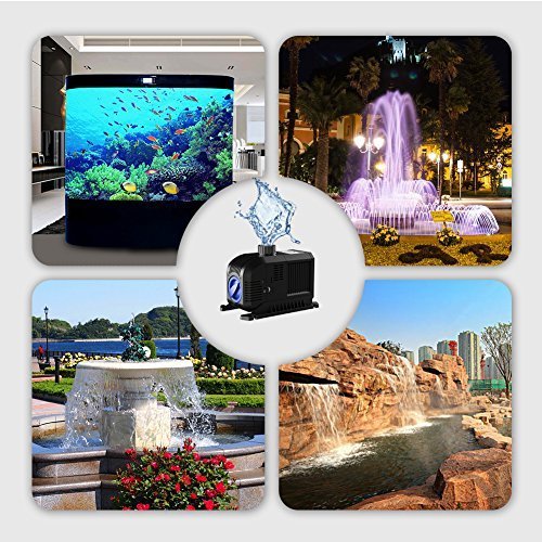 SongJoy 1321 GPH Hydroponics Submersible Water Pump 80W for Indoor Outdoor Fountain Pond Aquarium Fish Tank with 8.2ft Power Cord