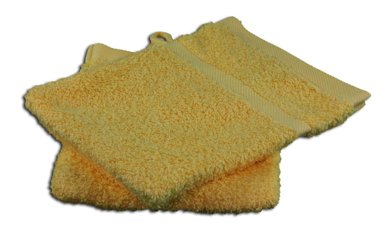 Gözze - Bath/Shower Glove/Mitt, Set of 4, Soft and Absorbent, 100% Cotton, 16 x 21 cm - Gold