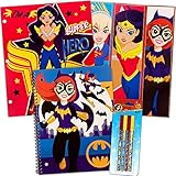 Super Hero Girls School Supplies Value Pack -- 2 Portfolio Folders, Notebook and Wonder Woman Pens