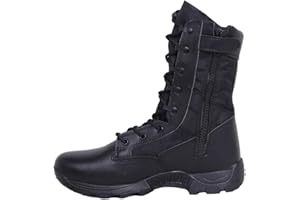 MUTERUN Men‘s 8 inch Tactical Military Combat Swat Desert Boots Hiking Boots Trekking Backpacking Outdoor Work Boots with Zip