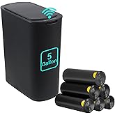 LJIACLEA 5 Gallon Motion Sensor Bathroom Trash Can Automatic Garbage Cans with Lid Touchless Smart Slim Plastic Trash Bin for Kitchen, Bedroom, Toilet, Office, Living Room