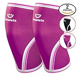 Women’s Athletics & Weightlifting Non Slip Compression Knee Sleeves 1 Pair Great Support & Effective Relief from Muscle Pain & Fatigue