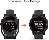 MWOOT 2PCS Glass Screen Protector + Black Case for Garmin Forerunner 945 view 4