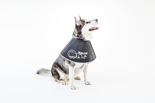 All Four Paws Comfy Cone Pet Cone for Dogs, Cats, Large, Black