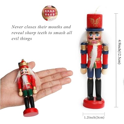 Buy Keriqi 6pcs Christmas Nutcrackers Ornaments Wooden Nutcracker Figures For Vintage Christmas Hanging Decorations Tabletop Decor Xmas Gift Online In Germany B07whptkp6