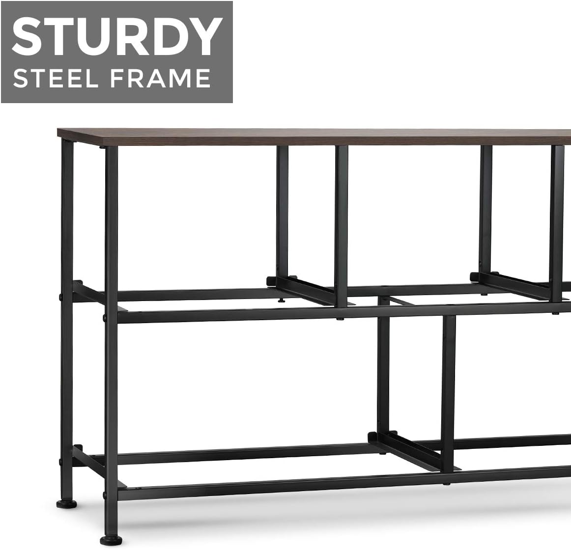 WLIVE Dresser with 5 Drawers, Dressers for Bedroom, Fabric Storage Tower, Hallway, Entryway, Closets, Sturdy Steel Frame, Wood Top, Easy Pull Handle -