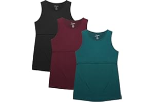 Sosolism Women's Maternity Nursing Tank Tops for Breastfeeding Shirt 3-Pack