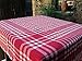 Madame Gayda Tablecloth Checkered Buffalo Check Plaid Linen Cotton Picnic Blanket Table Cover Red (Red, 64x64 inches)