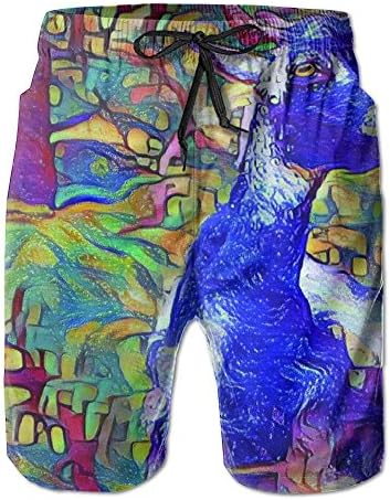 Colorful Goat Pop Love Mens Water Sports Quick Dry Beach Shorts