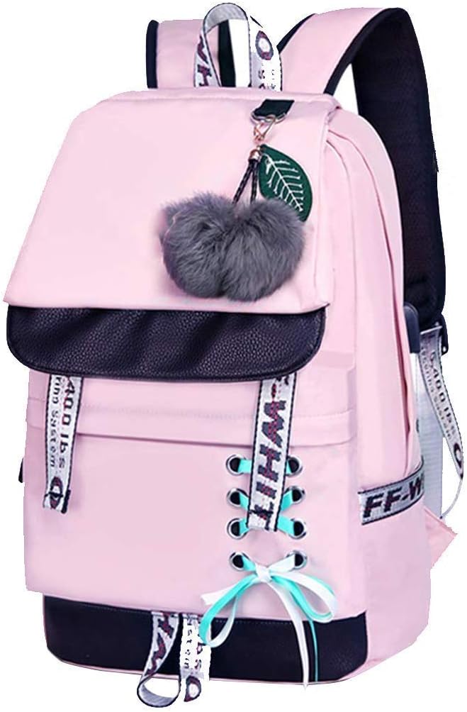 Ladies Fashion School Bag Printing Backpack Girl Casual Waterproof Backpack School Teenager Daypack-Puder