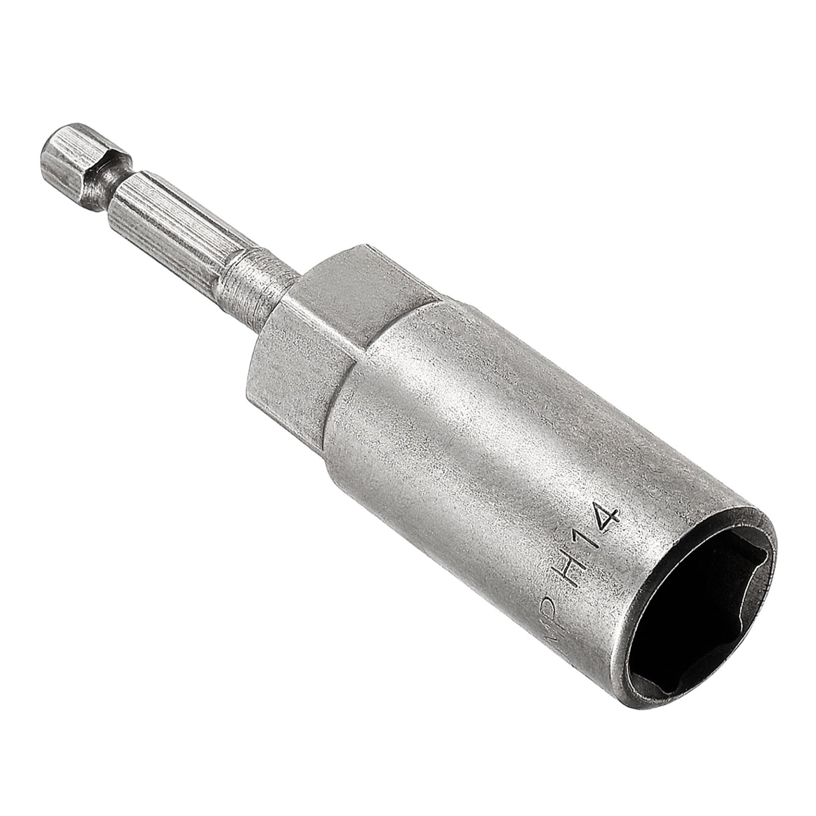 CoCud Quick-Change Nut Setter Driver Bit, 14mm Metric 80mm Length 1/4" Shank, CR-V No-Magnetic Straight Shank Setter Drill Bits - (Applications: for Auto Repair)