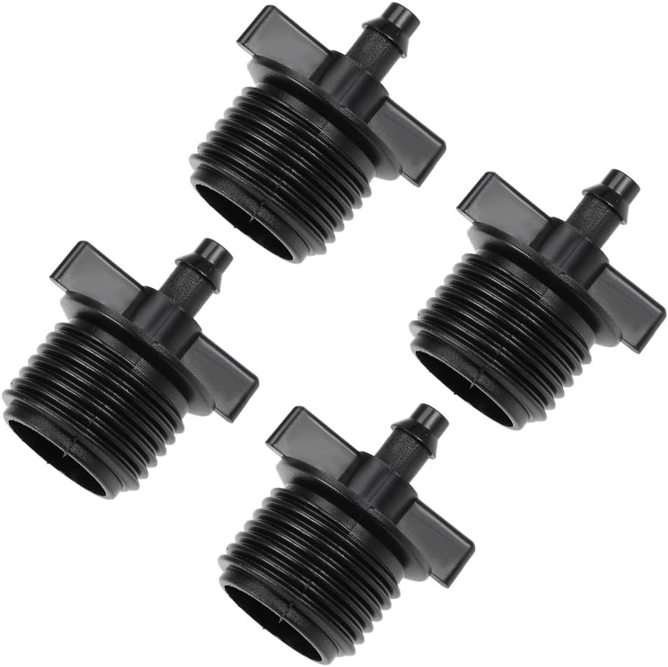sourcing map Barb Drip Pipe Connector 1/2 BSPF Male Thread 4/7mm Hose Fitting for Garden Agricultural Irrigation System Plastic 10pcs