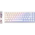 YUNZII x MADLIONS MAD68 HE Rapid Trigger Wired Magnetic Mechanical Gaming Keyboard 60% Hall Effect Switches Adjustable Actuation, PBT Keycaps RGB Hot-Swap,8K Hz Polling Rate(White,Amber Pro Switch)