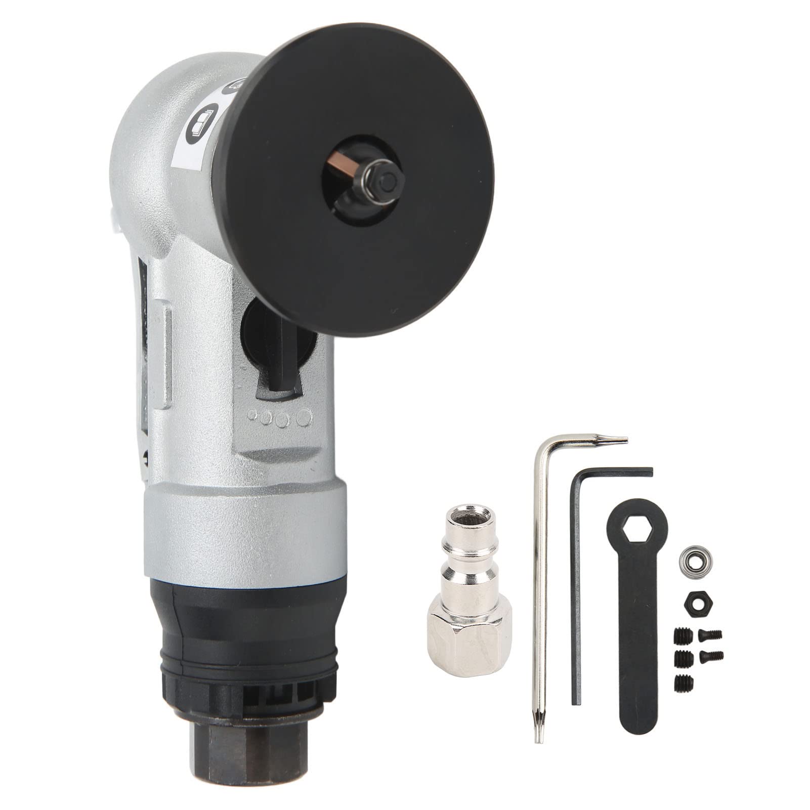 Luqeeg Pneumatic Chamfering Machine, 1/4 Inch Air Chamfer Tool for Metal, 30000RPM R0-R1 Air Beveling Machine Deburring Tool with 5 Level Speed Adjustment for Metal Trimming (European Style)