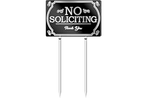 Zzbakress No Soliciting Yard Sign with Stake,No Soliciting Sign (style1)