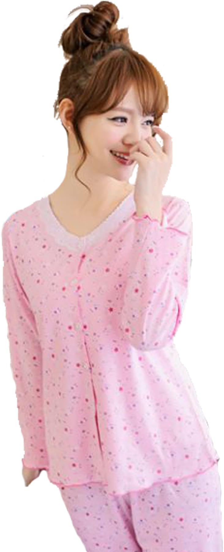 [Luce Miraco] Womens Nightgown Comfort Cotton Sexy Sleepwear Pajamas Sets