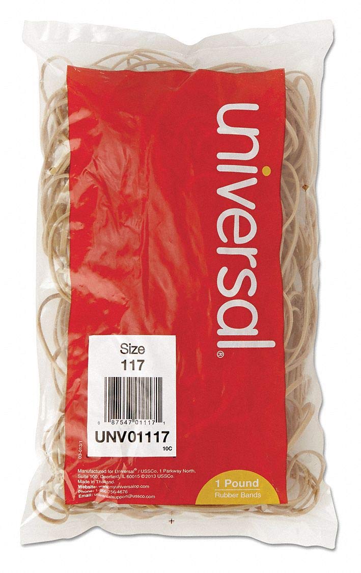 Universal UNV00116 #16 Rubber Bands – 0.04" Gauge, Beige, 1900/Pack, Office Stationary