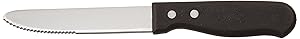New Star Foodservice 58949 10-Inch Steak Knife, 5-Inch Rounded Serrated Blade with Plastic Handle, Jumbo, Set of 12