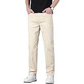 AKA Classyoo Slim Fit 5 Pocket Pants Stretch Cotton Twill Pants, Tapered Jeans for Men