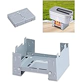 BufferABC Solid Fuel Tablet Pocket Stove, Backpacking Folding Pocket Stove Outdoor Travel Portable Stove Ultralight Alcohol C