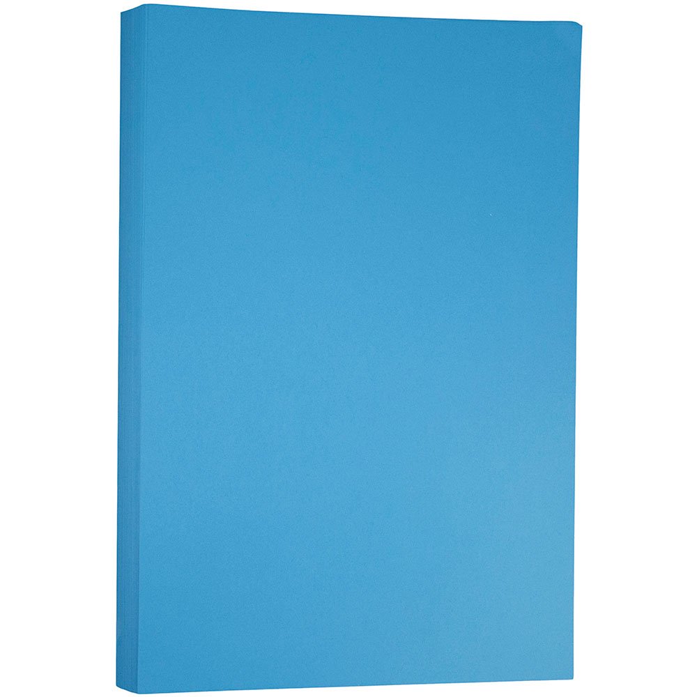JAM PAPER Bright Coloured Tabloid Paper - 279.4 x 431.8 mm - 90gsm - Blue Recycled - 100 Sheets/Pack