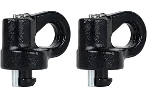 Lrichy 60691 30k Puck System Gooseneck Safety Chain Anchors for 2013-2024 Ford F250 F350 F450, 2016-2024 Chevrolet Silverado, GMC Sierra, Nissan Titan XD, Cast Steel, Carbide Black Powder Coat Finish