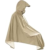 SaphiRose Lightweight Cycling Rain Poncho Hooded Rain Coat Cape with Reflective Stripe for Bikes