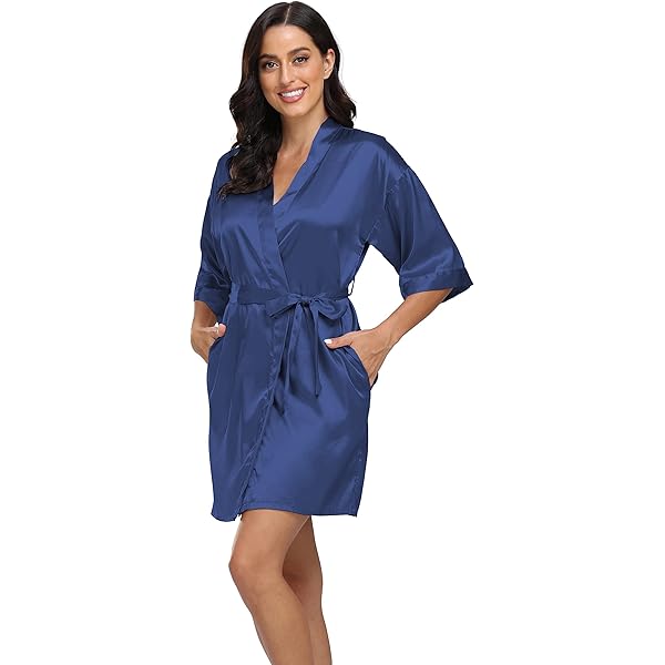 Casual Nights Womens Jersey Kimono Short Robe - Purple - Medium at Amazon  Women's Clothing store