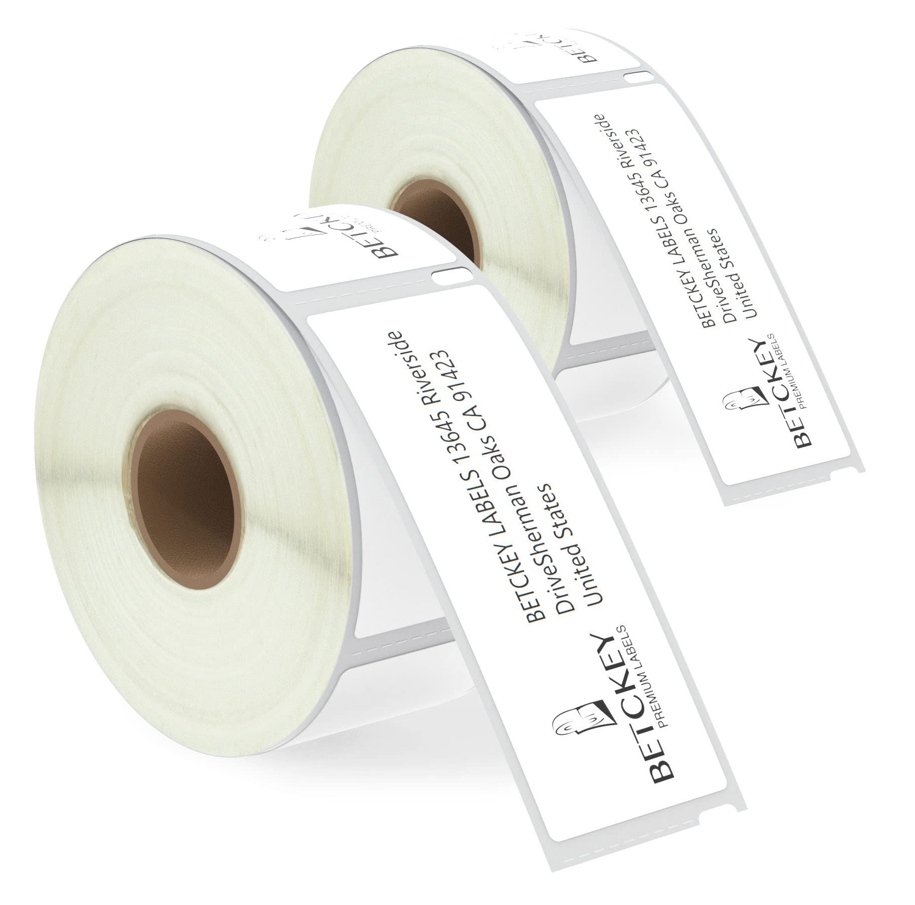 BETCKEY - 2 Rolls 99012 Self-Adhesive Labels Compatible with DYMO S0722400, 36mm x 89mm, 520 Large Address Labels Compatible with DYMO LabelWriter 450, 4XL, NOT Fit 550 or 5XL