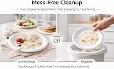 1ABOVE 7-Inch Disposable Paper Plates 100 Pack White 18 cm view 7