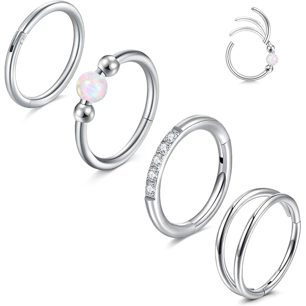 14G Surgical Steel Captive Bead Ring With Dangling Cross - Cartilage, Helix, Or Lobe Earring, 316L Metal, 5/16" To 1/2" Sizes