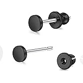 LimerenciaTitanium Stud Earrings,F136 Implant Grade Pure Titanium Studs 3mm/4mm for Hypoallergenic for Women Men Sensitive Ears