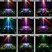 SUNY Laser RGB Lights Sound Activated Music Laser Projector 80 Combinations 5 Lens Gobos Laser Lights Blue LED Remote Control Stage Lighting Red Green Blue DJ Light Live Show Party Dance Home Holiday