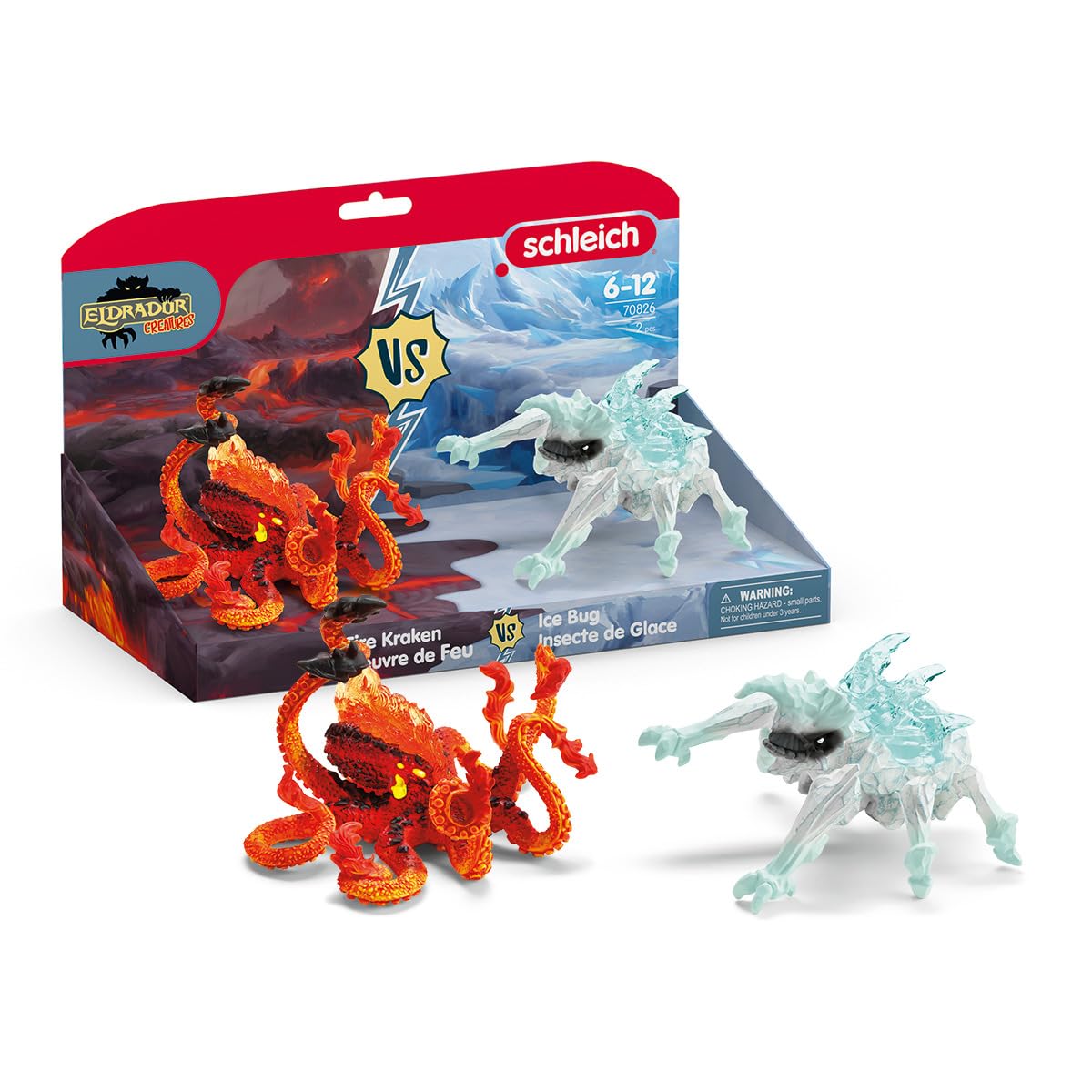 Photo 1 of schleich 70826 Fire Octopus vs Ice Insect, Eldrador Creatures, 31 x 16 x 18 cm