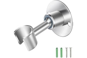 Stainless Steel Shower Head Holder, 360° Adjustable Handheld Bathroom Shower Head Bracket, Metal Shower Spray Holder Wall Mou